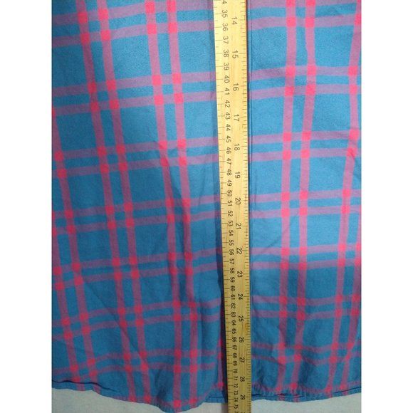 UNTUCKit Mens Shirt XXL Pink Blue Plaid Long Sleeve Button Front Cotton - Picture 3 of 7
